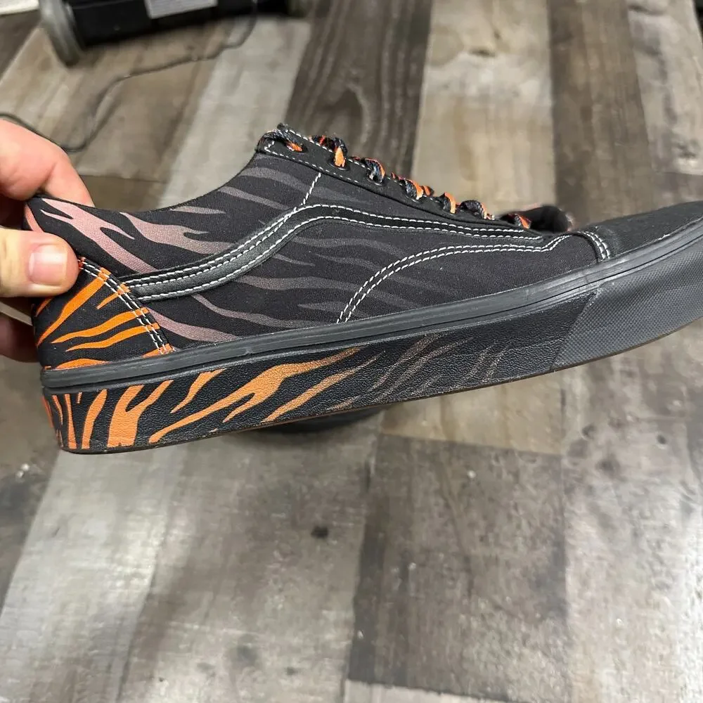 Vans Old School Discovery Project Cat Tiger Shoes Mens Sizes 13 Stripes Orange‎